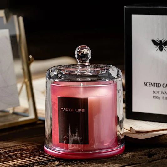 Vela perfumada en tarro vela relajante, de soja natural