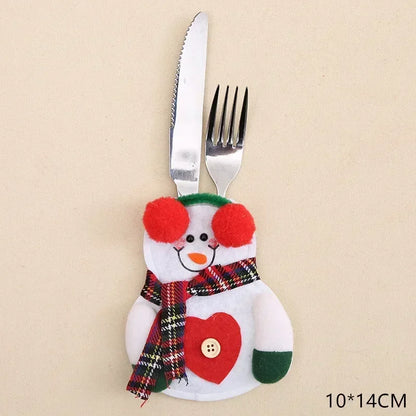 Christmas Fork Holder Decoration Bag