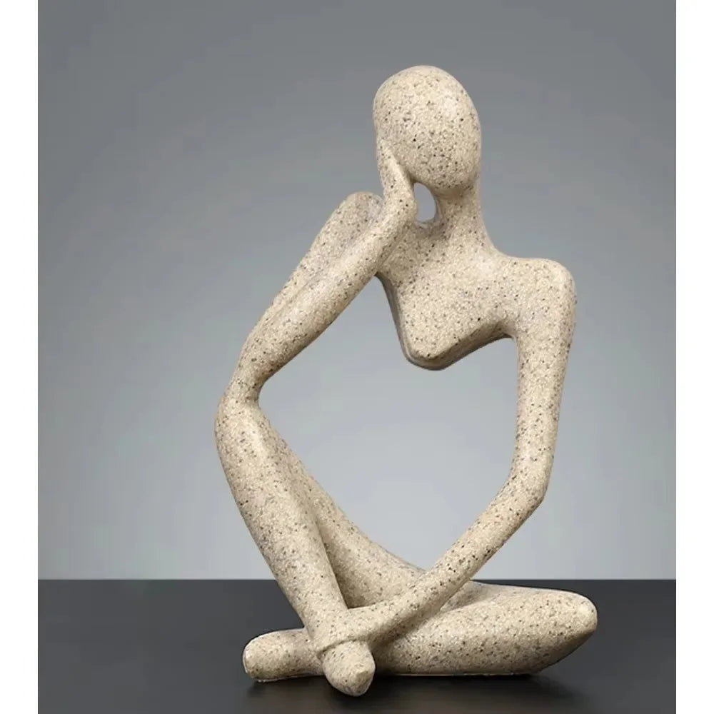 Figura mini pensador, escultura abstracta moderna