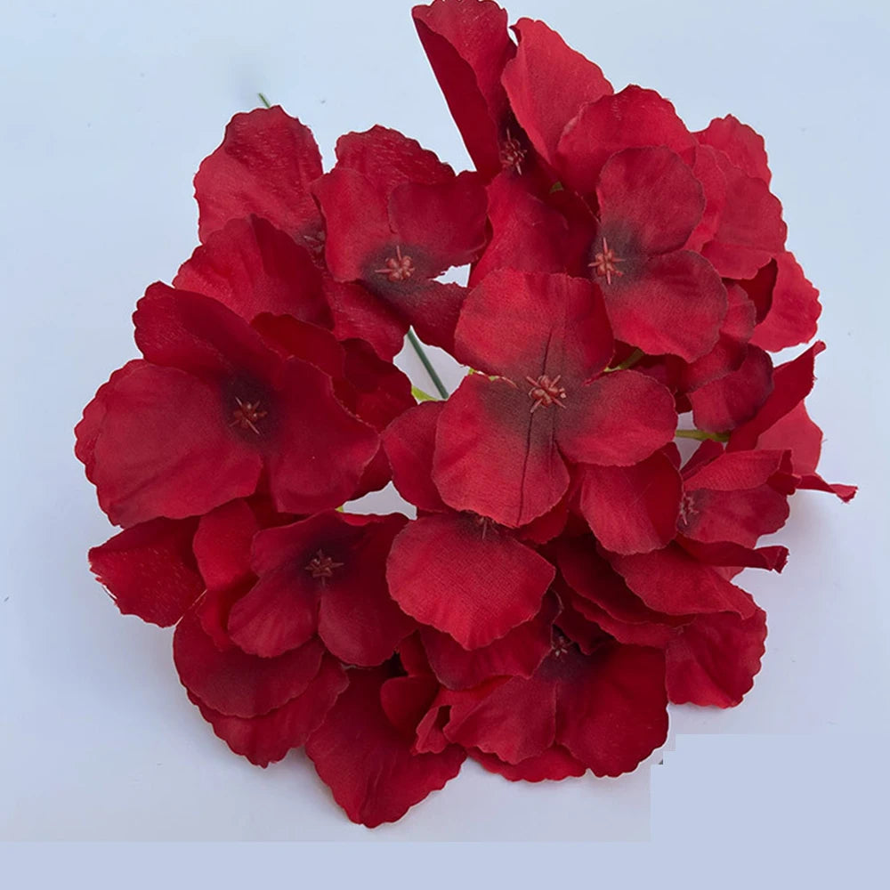 Hortensia Artificial Pequeña Rama Flor de Seda