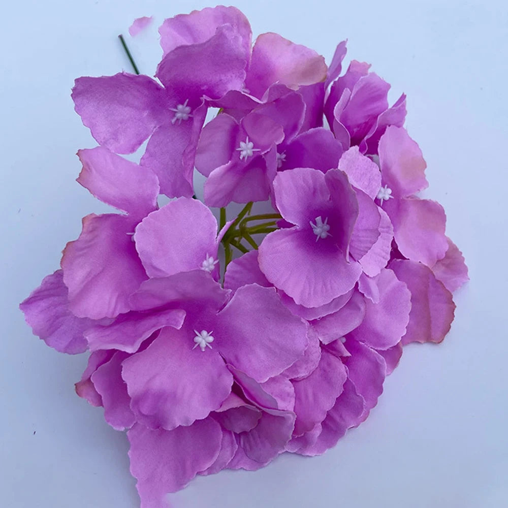 Hortensia Artificial Pequeña Rama Flor de Seda