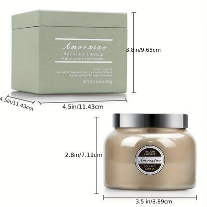 Paquete de 2 velas perfumadas de lavanda y azahar - Velas de larga duración