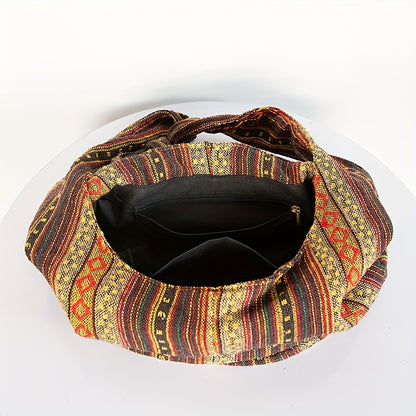 Bolso bandolera vintage de gran capacidad - Elegante de estilo bohemio con correa ajustable, múltiples bolsillos y construcción duradera