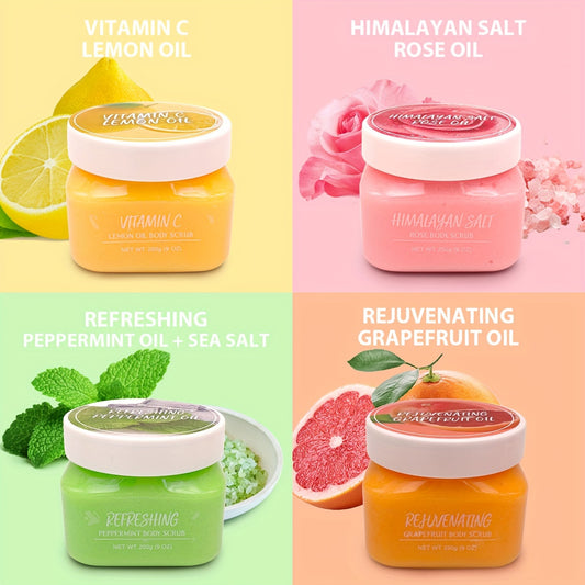 Exfoliante corporal de lujo de 4 piezas para una piel suave