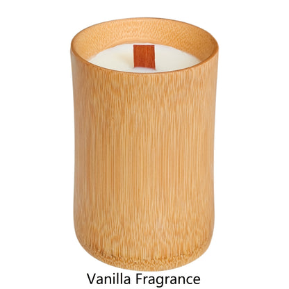 Velas perfumadas de tarro de bambú carbonizado grandes