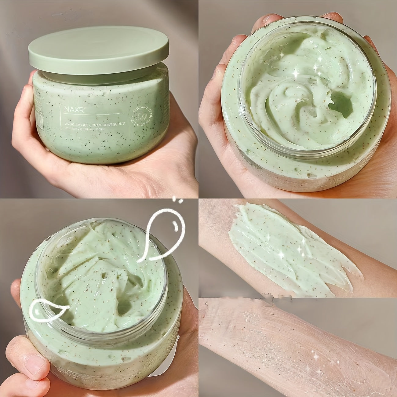Exfoliante corporal hidratante de aguacate y manteca de karité - para todo tipo de piel