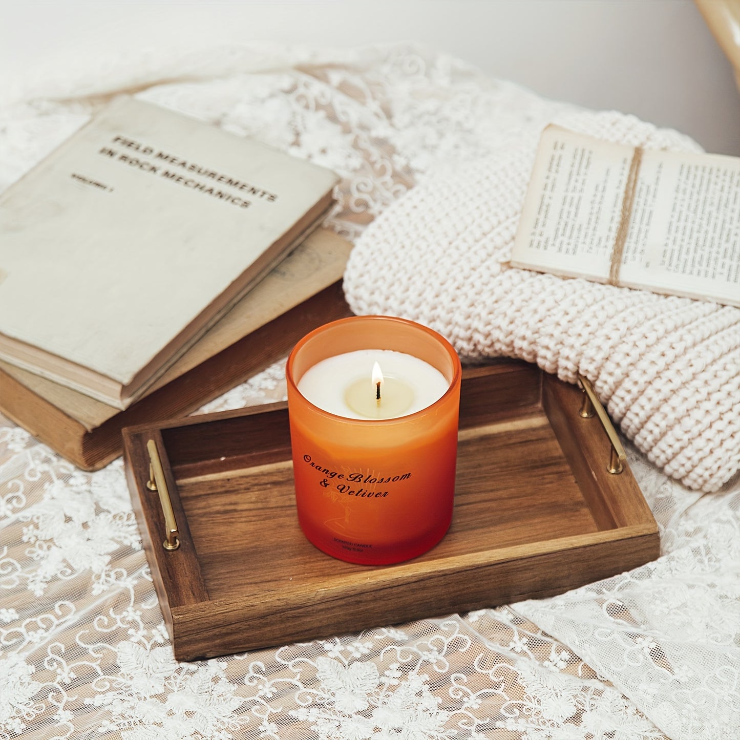 Large jar scented candle made with natural soy wax