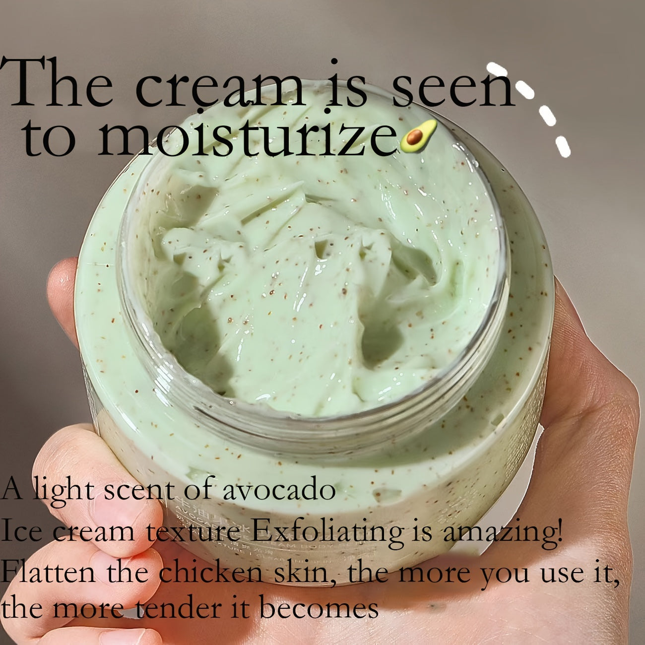 Exfoliante corporal hidratante de aguacate y manteca de karité - para todo tipo de piel