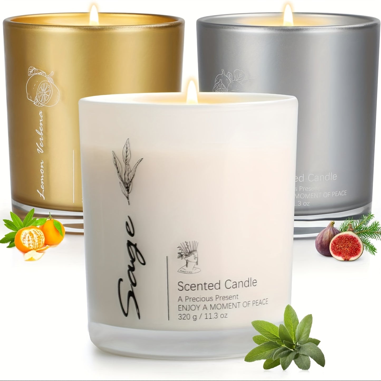 Pack of 3 scented candles