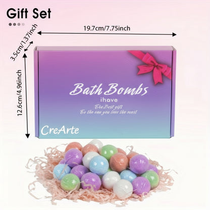 Bombas de baño, 24 piezas de burbujas hechas a mano ricas en aceites esenciales