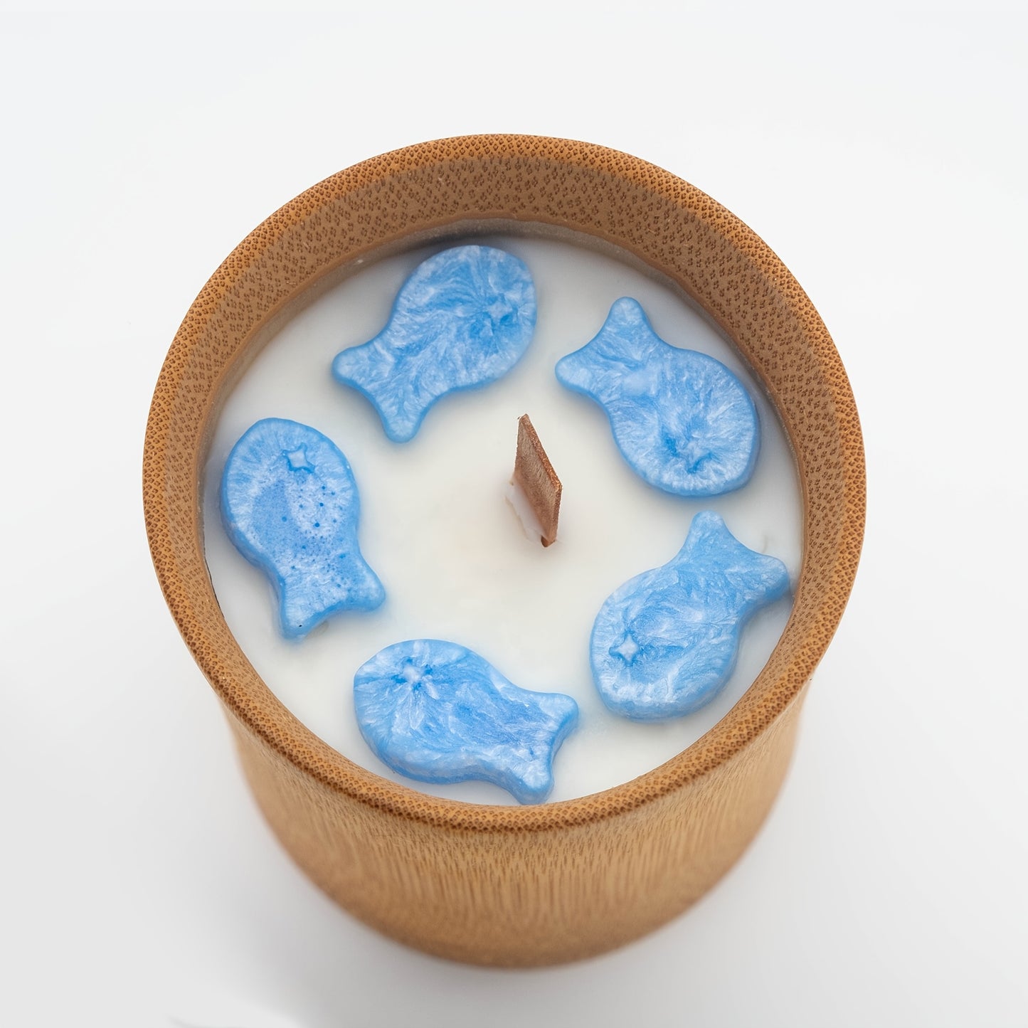 Velas perfumadas de tarro de bambú carbonizado grandes