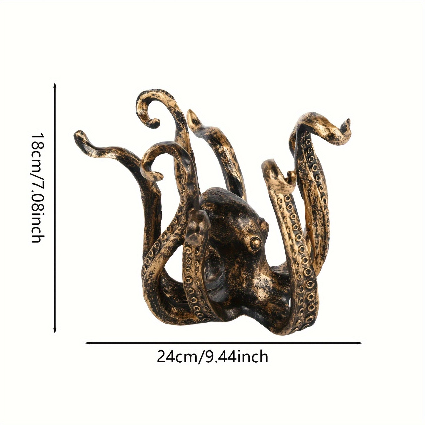 Divertido pulpo porta tazas de hierro fundido