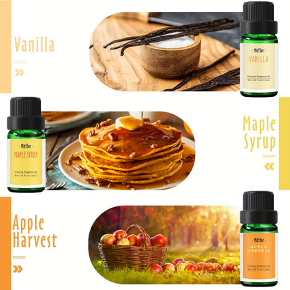 Set de 6 aceites esenciales premium para difusores olores a otoño