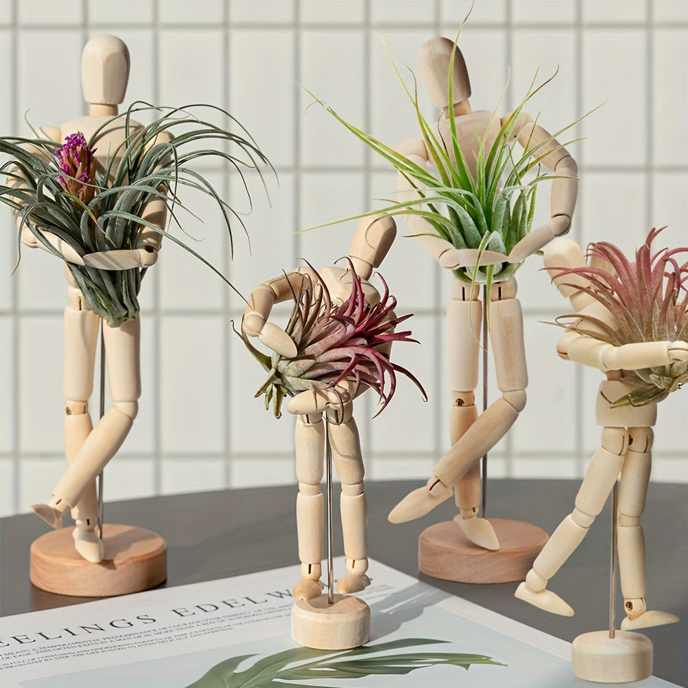 Soporte de planta de aire modelo de junta de madera