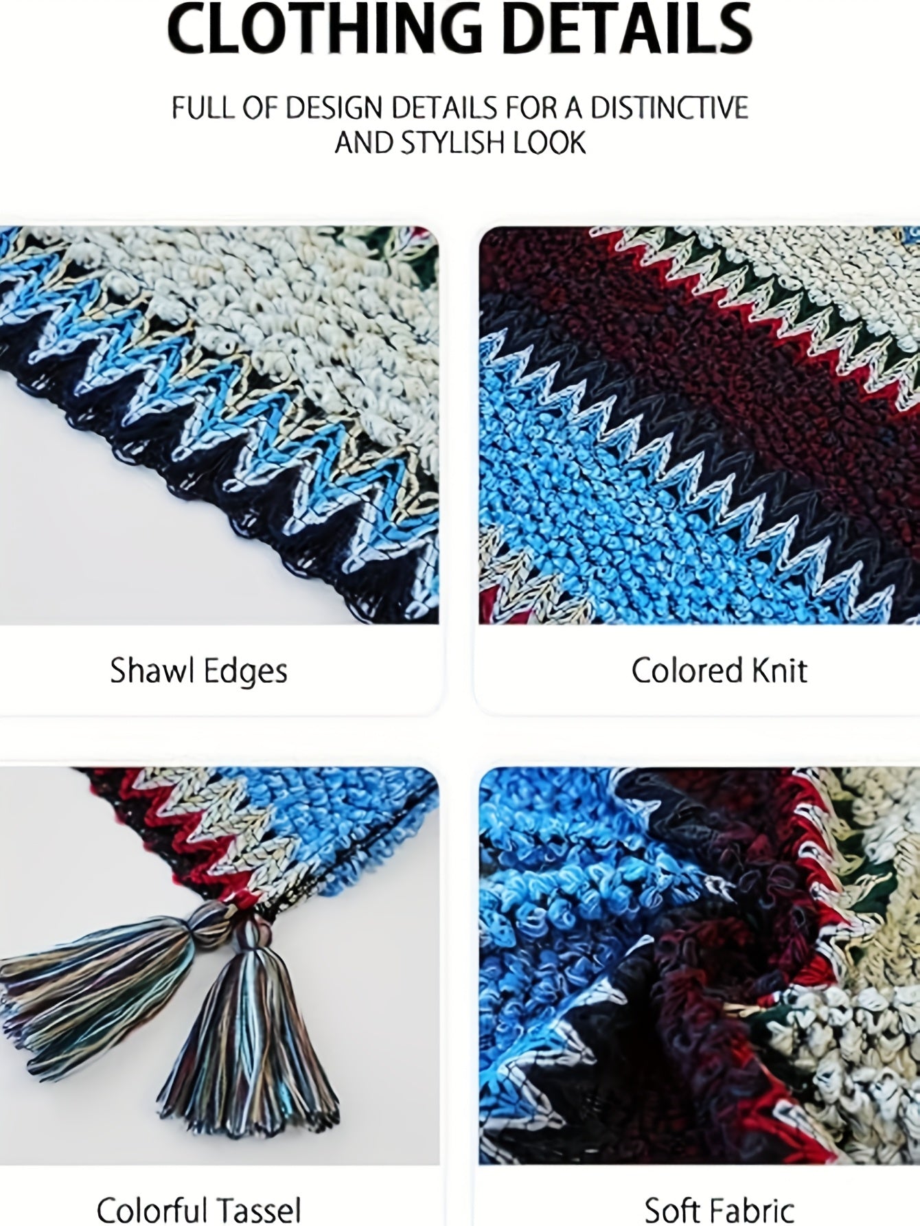 cárdigan de poncho étnico suave, bohemio