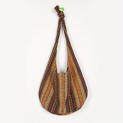 Bolso bandolera vintage de gran capacidad - Elegante de estilo bohemio con correa ajustable, múltiples bolsillos y construcción duradera