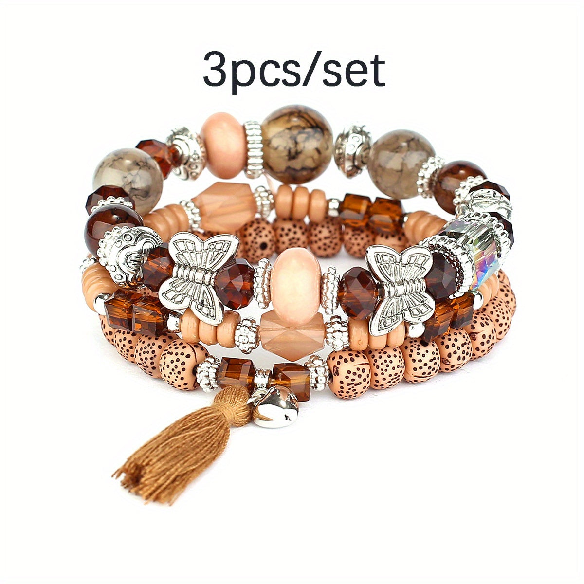 Elegante Pulsera bohemia 3 piezas