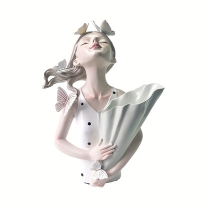 Jarrón niña mariposa