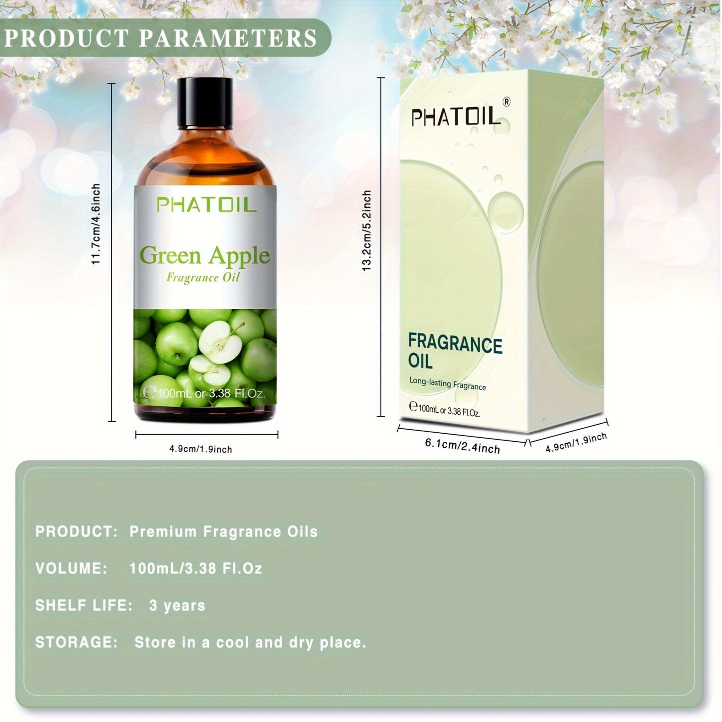 Aceite esencial de manzana verde