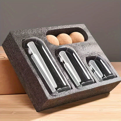 Juego de 3 frascos de almacenamiento de vidrio herméticos con tapas de corcho