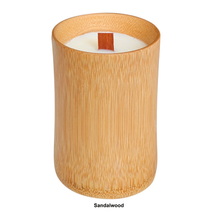 Velas perfumadas de tarro de bambú carbonizado grandes