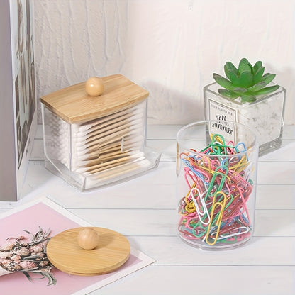 4-piece bamboo bathroom accessory set