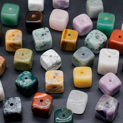 10 Soportes de incienso cuadrados de piedra de ágata natural al azar