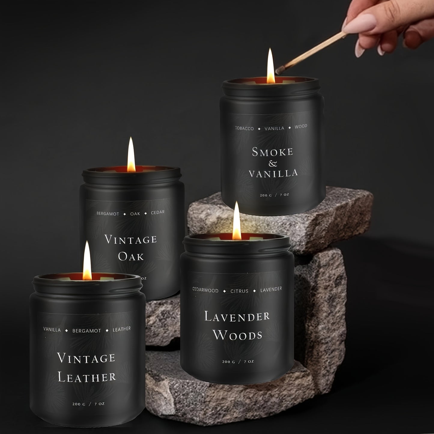 Juego de 4 paquetes de velas perfumadas