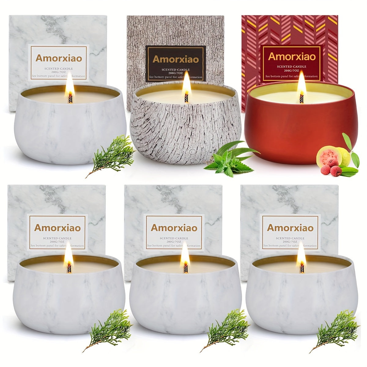 Velas perfumadas para el hogar 6 piezas