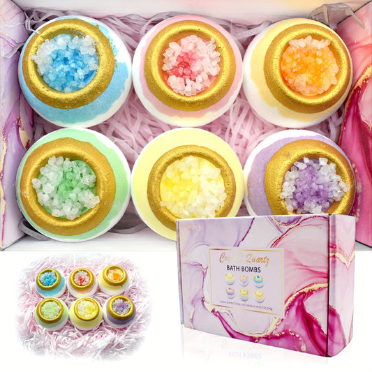 Juego de bombas de baño de 6 piezas con aceites esenciales