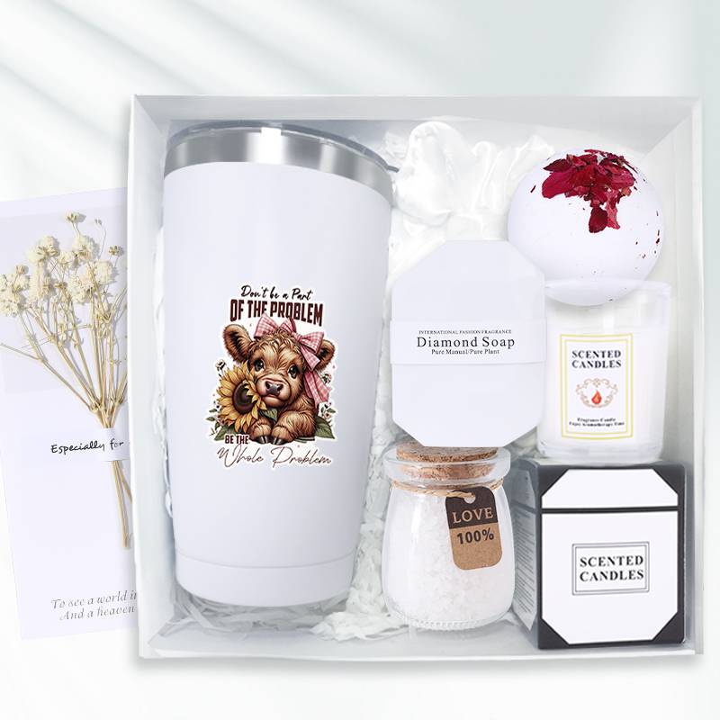 Cesta de regalo de spa de 8 piezas, juego de cestas artículos que incluyen taza, bombas de baño, velas, jabón, caja de regalo, sales de baño