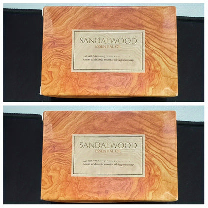 Jabón de aceite esencial de madera de agar y sándalo - Hecho a mano, lavado corporal y facial hidratante para todo tipo de piel, sin parabenos