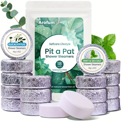 Paquete de 18 bombas de baño de eucalipto y menta