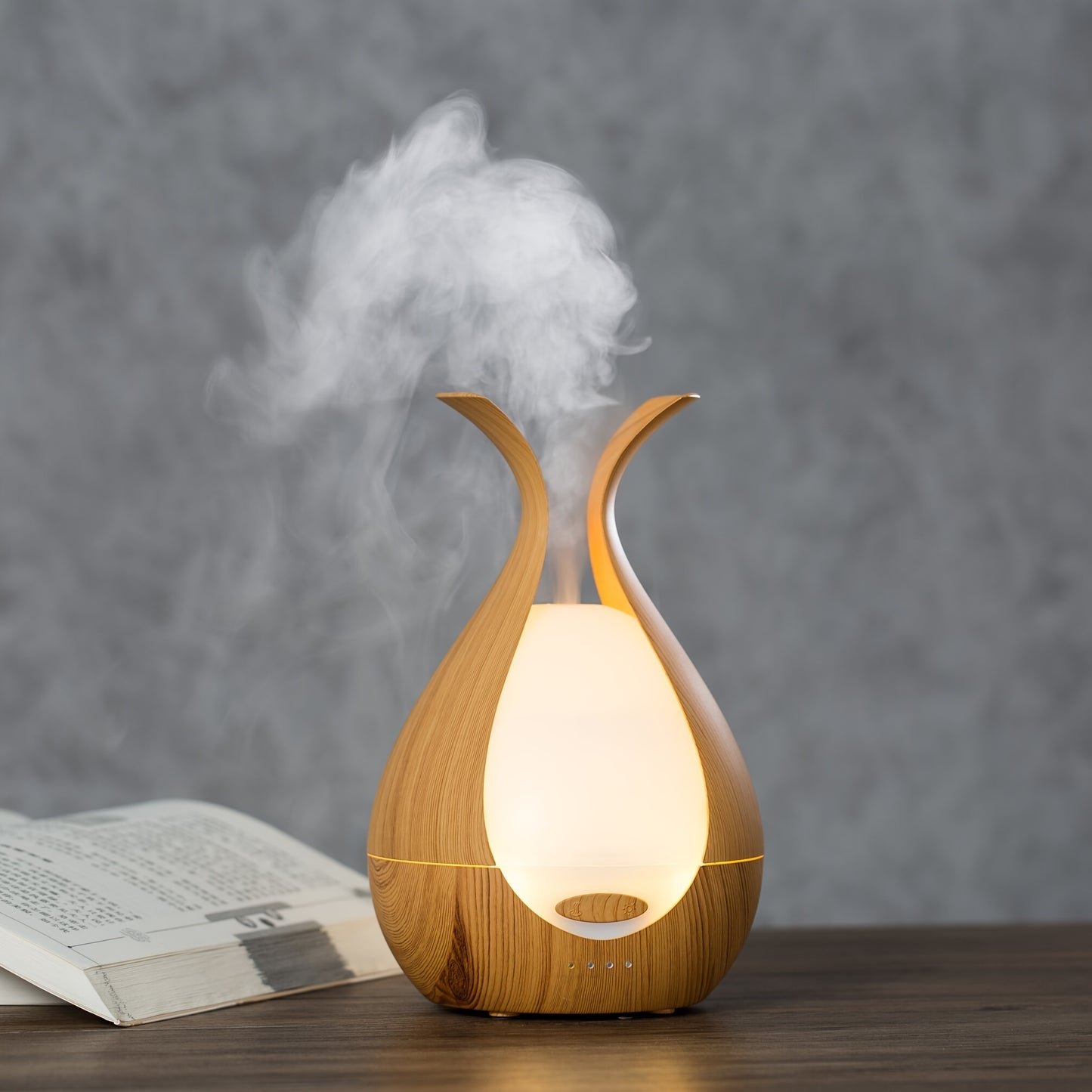 Difusor de aroma de aceites esenciales de 200 ml de capacidad con luces LED de 7 colores