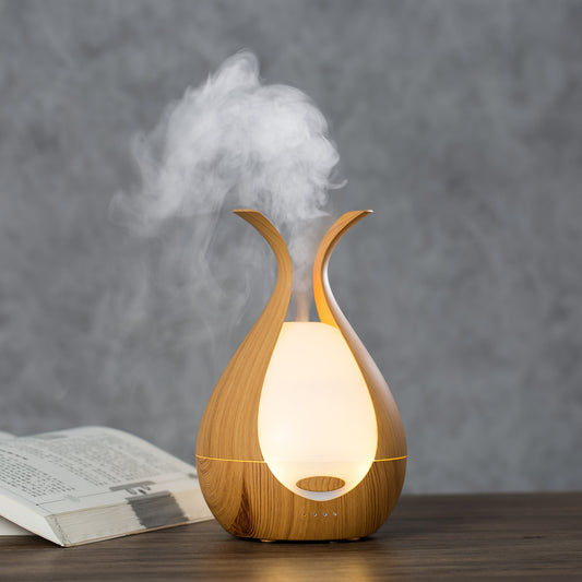 Difusor de aroma de aceites esenciales de 200 ml de capacidad con luces LED de 7 colores