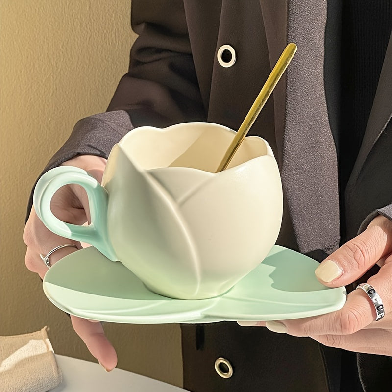 Taza de tulipán de cerámica