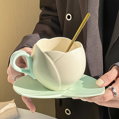 Taza de tulipán de cerámica