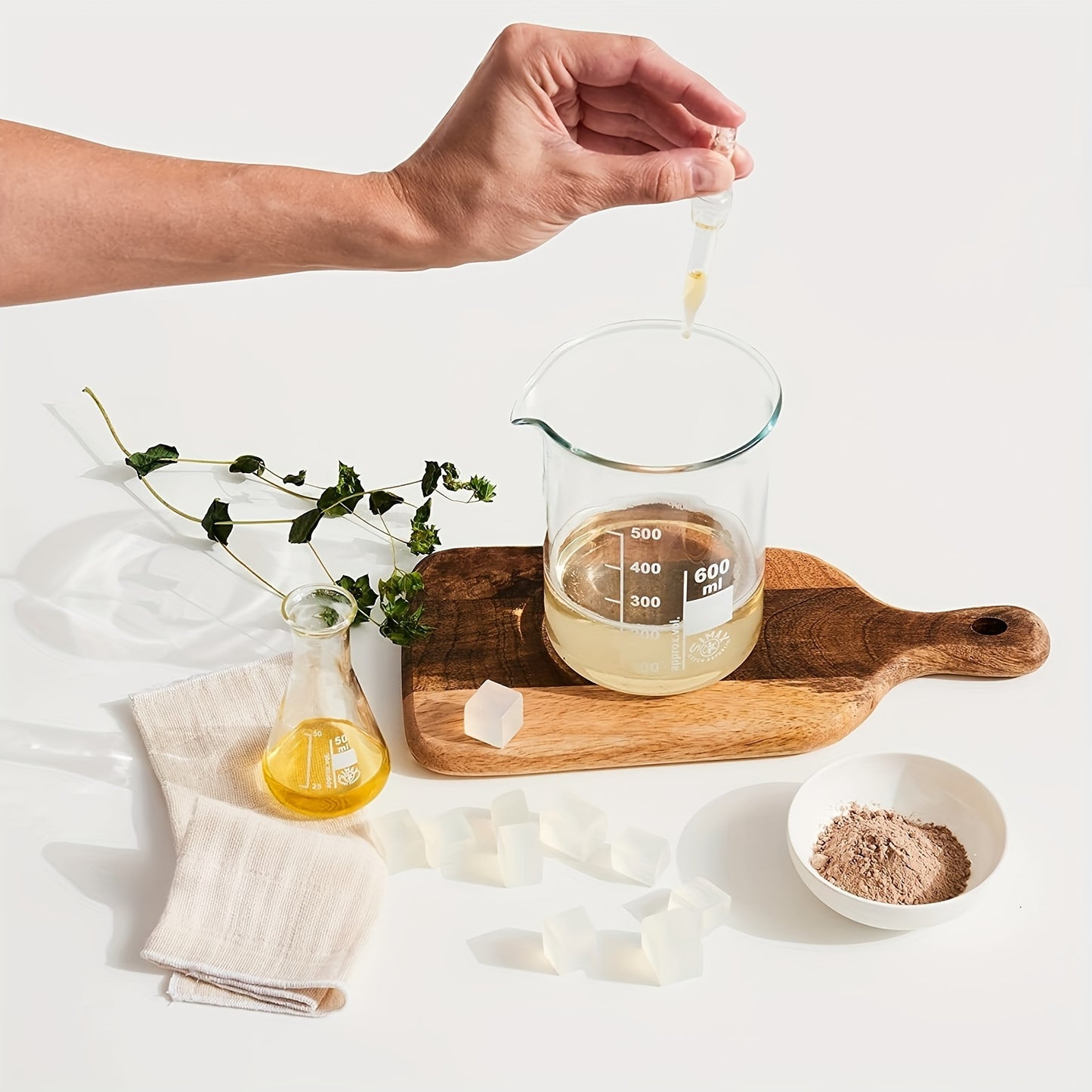 Base de jabón hidratante de glicerina con Aceite de oliva natural