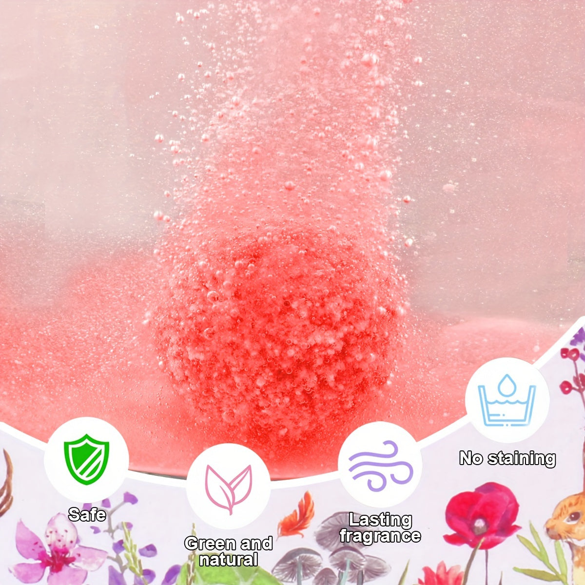 Bombas de baño ricas en aceites esenciales