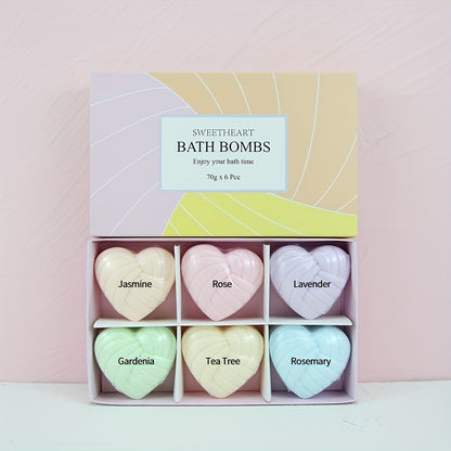 Bombas de baño en forma de corazón