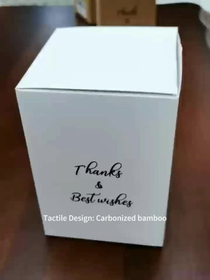 Velas perfumadas de tarro de bambú carbonizado grandes